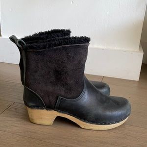 No 6 Shearling Clogs